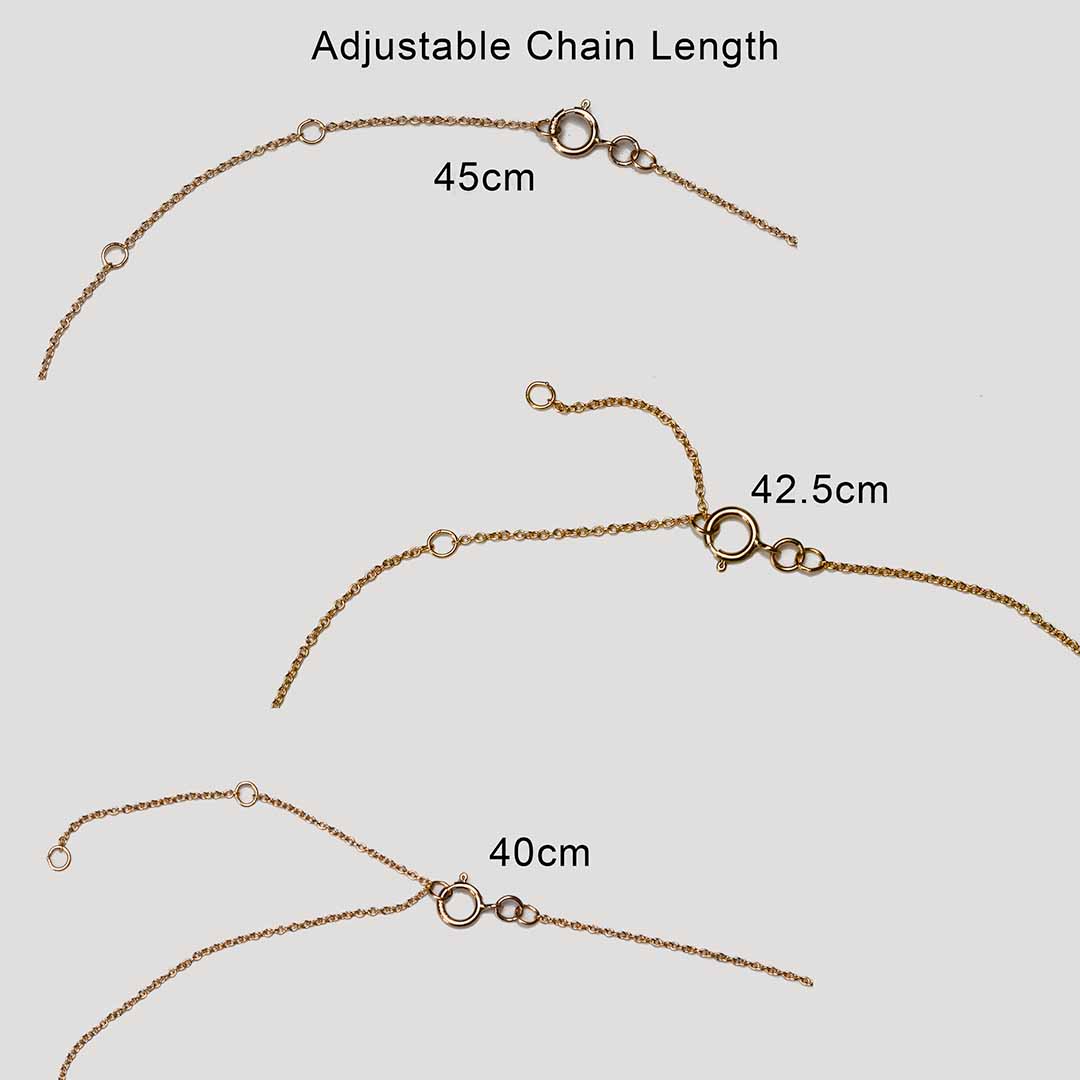 Adjustable chain length chart 40 -
45cm