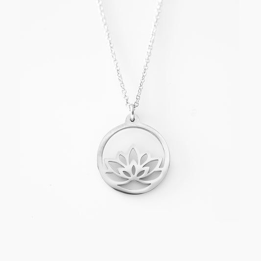 Baby Lotus Necklace - Silver
