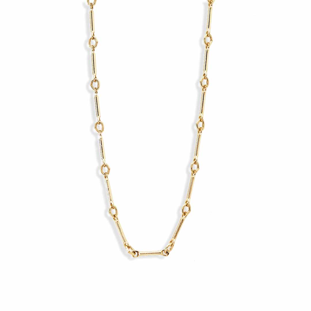 Bar chain necklace gold