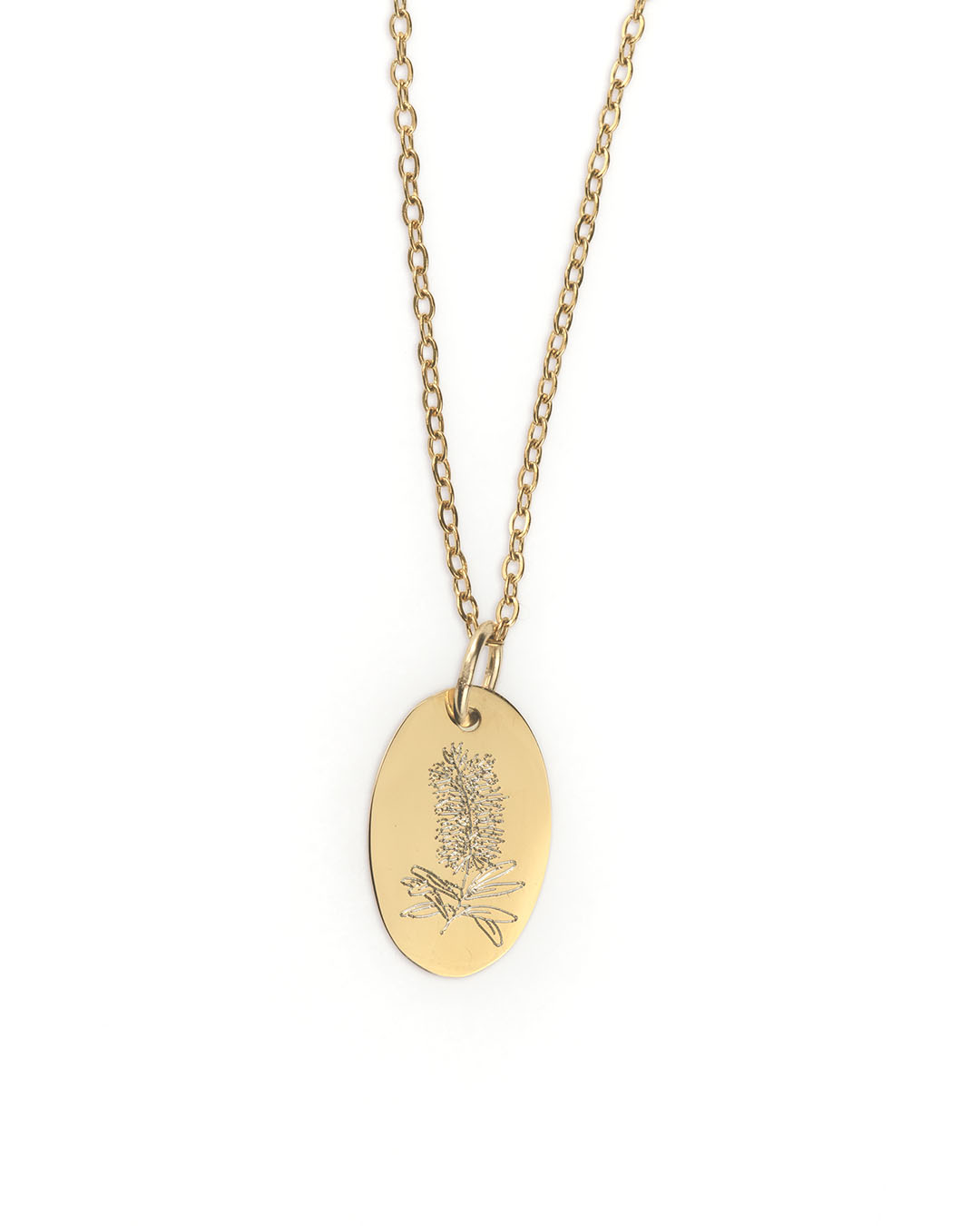 Bottlebrush Necklace - Gold flatlay