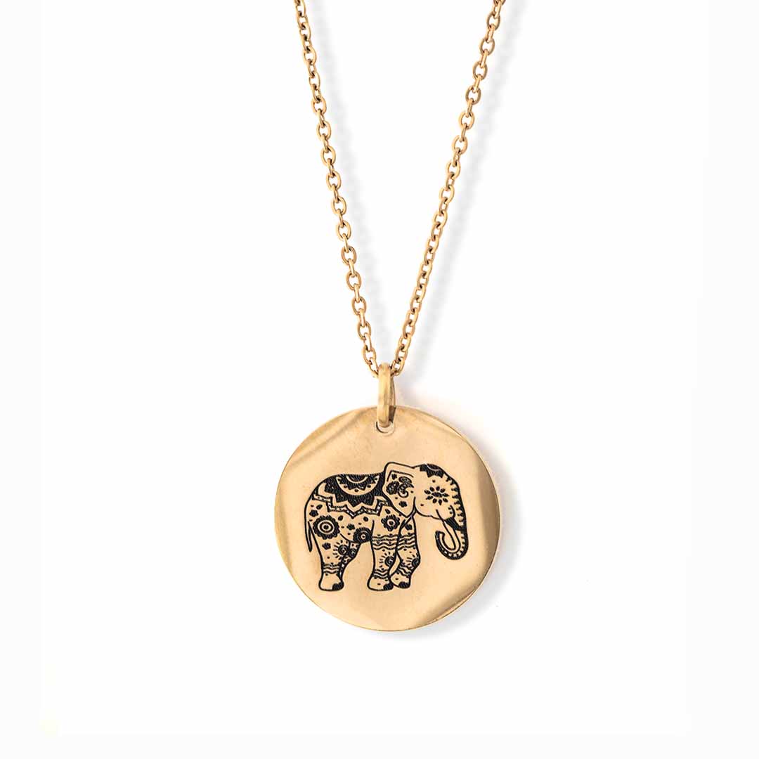 Enchanted Elephant Pendant - Gold