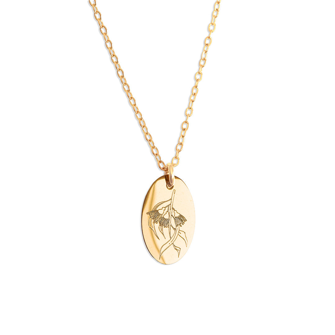 Eucalyptus Necklace - Gold