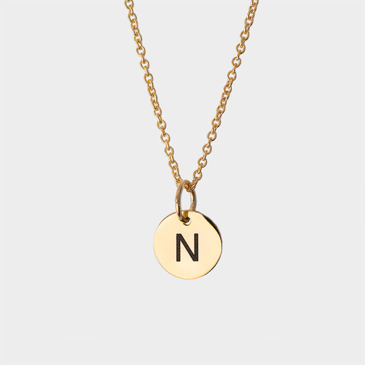 Initial Necklace N - Gold