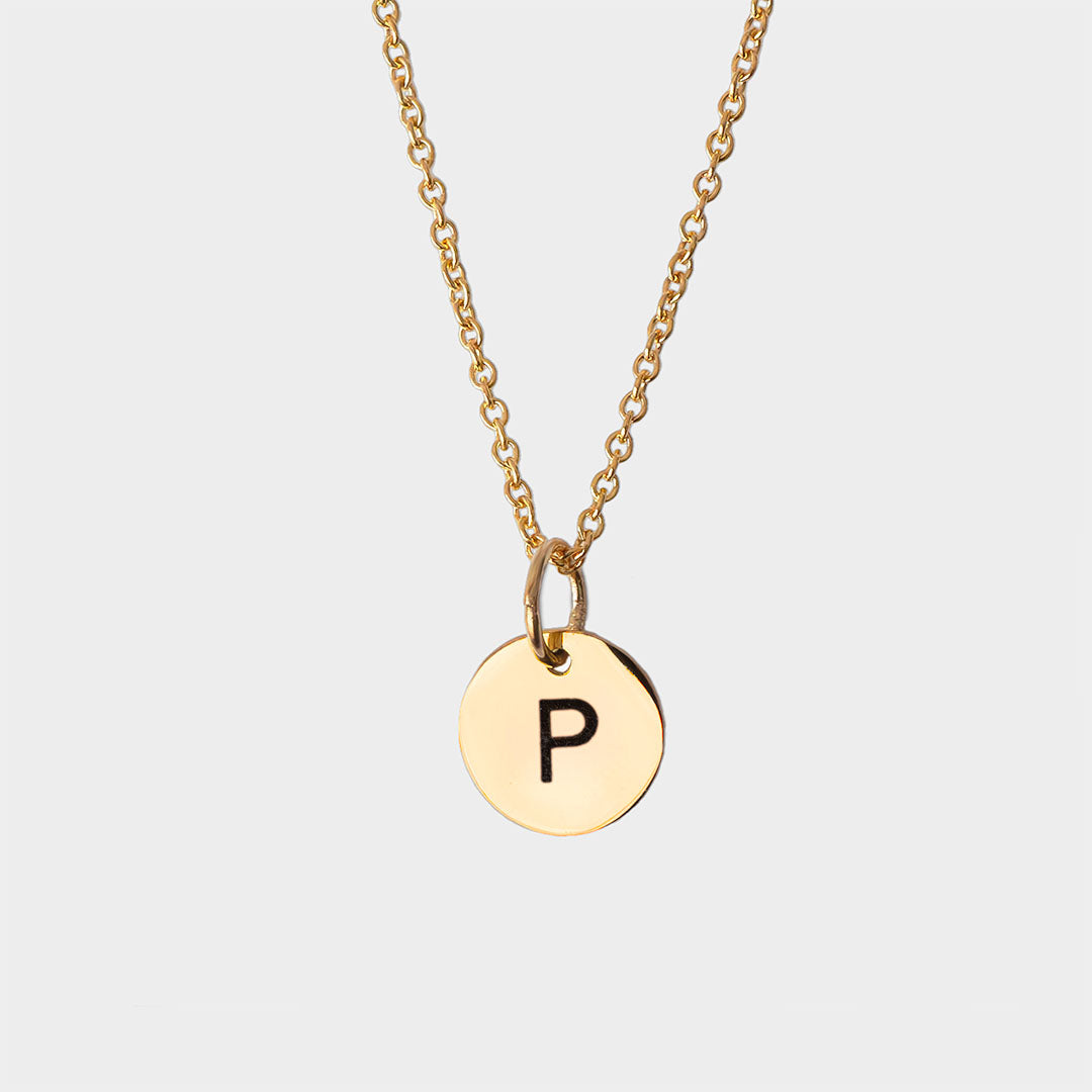 Initial Necklace P - Gold