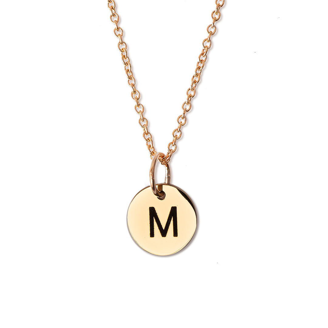 Initial Necklace M - Gold