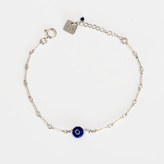 Evil Eye Silver Bracelet - Silver