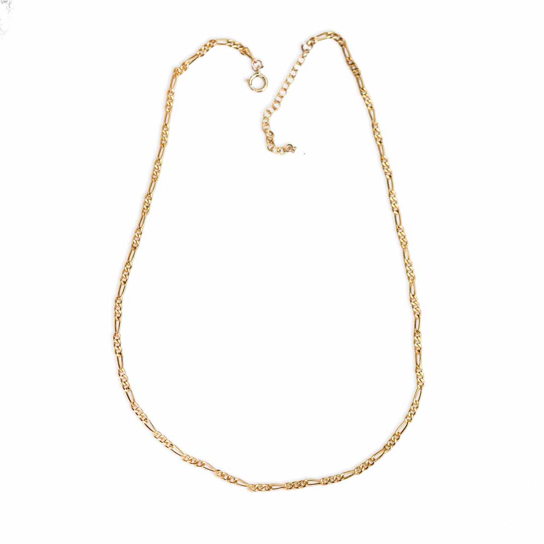 Figaro 3 Plus 1 Chain - Gold