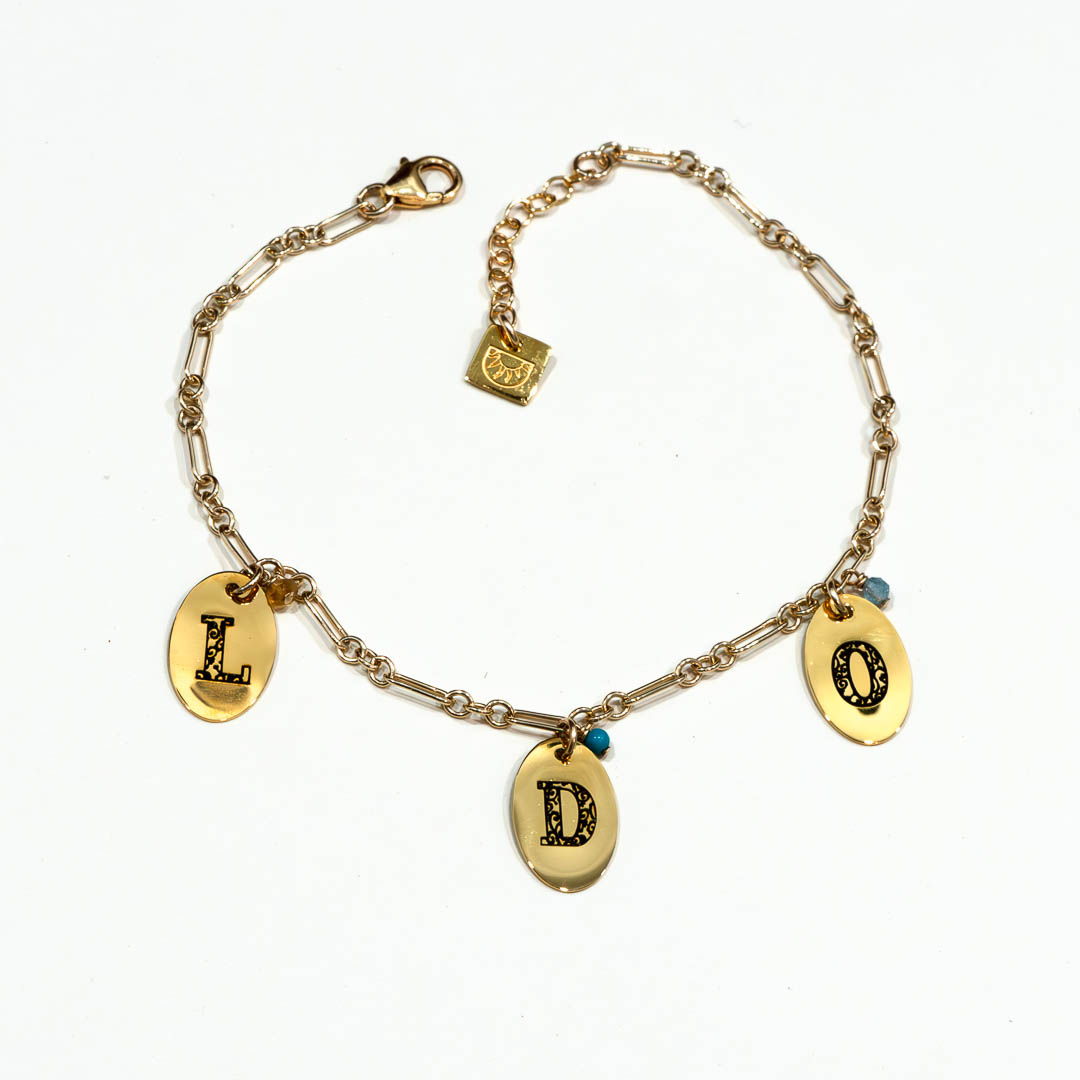 Loveletter Trio Bracelet - Gold and Gemstones