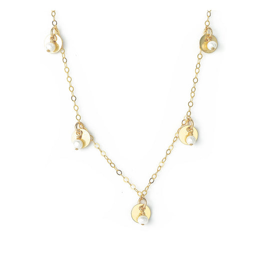 Charmed Phoebe Necklace - Gold and Pearl