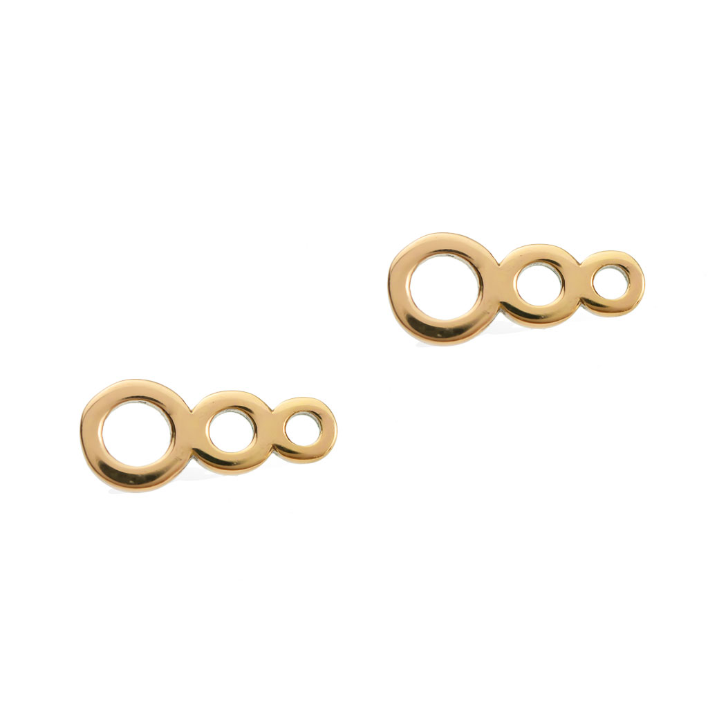 Colliding Suns Earrings Rose Gold