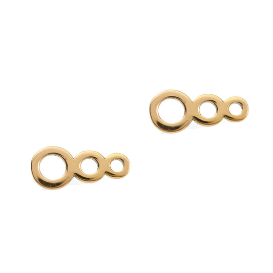 Colliding Suns Earrings Rose Gold