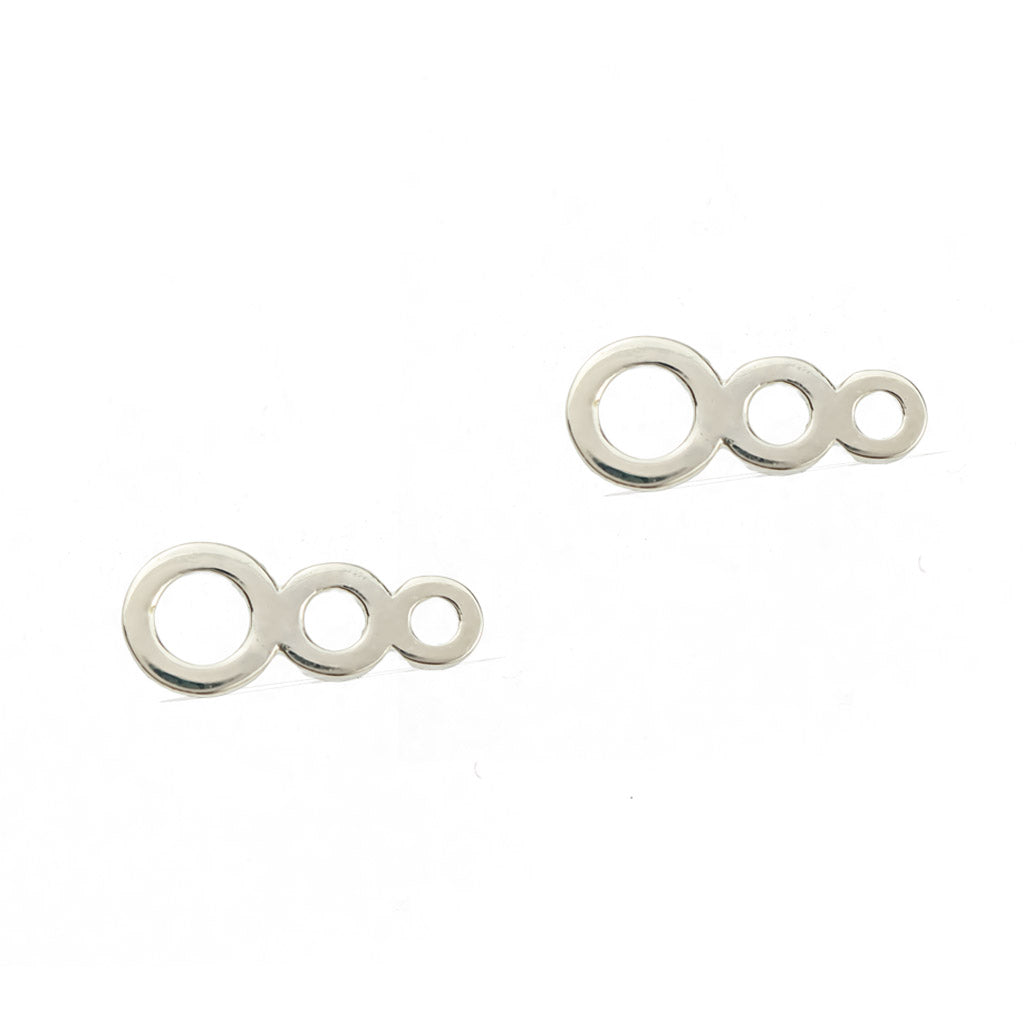 Colliding Suns Earrings Sterling Silver frontview