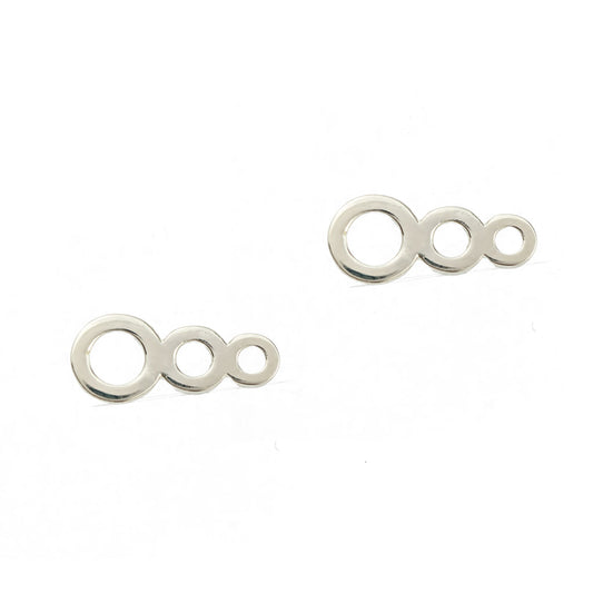 Colliding Suns Earrings Sterling Silver frontview
