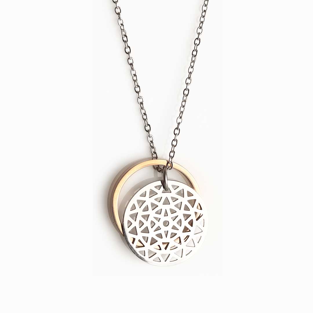 Dandelion Rhodium Rose Gold Rhodium Chain