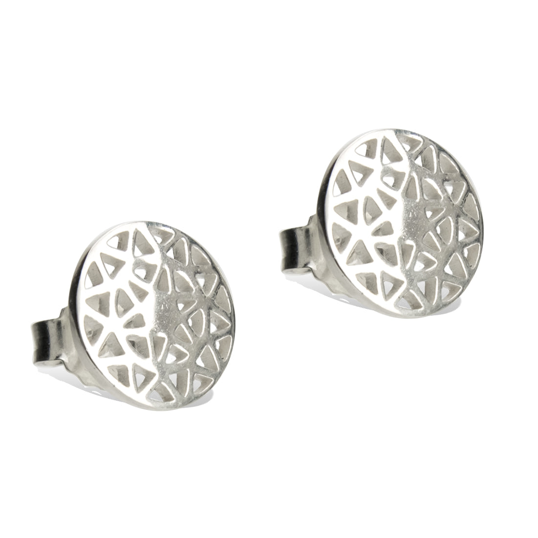 Dandelion-stud-earrings-sterling silver