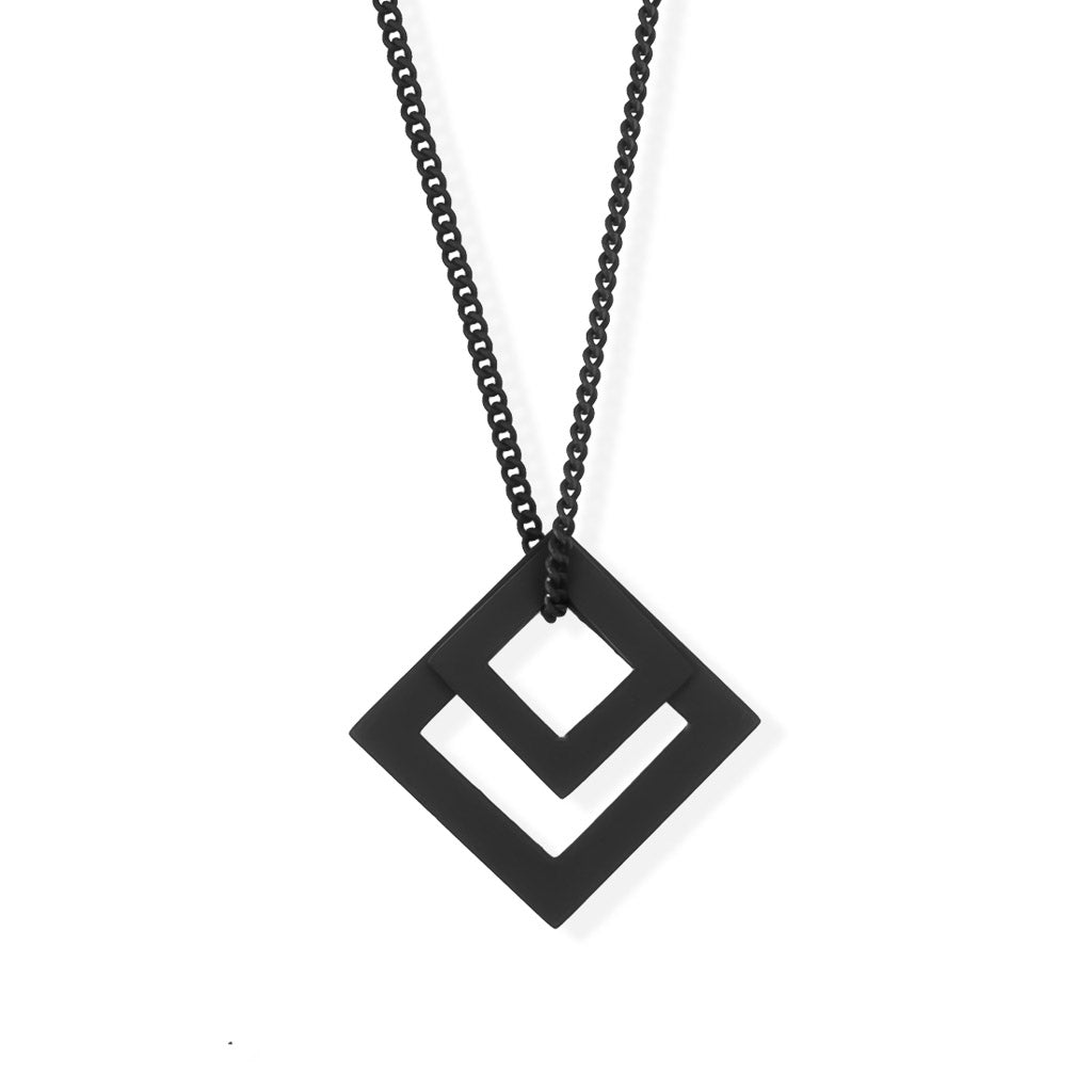 Double-diamond-pendant black