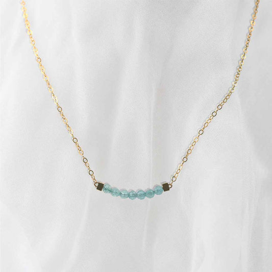 Eden Necklace - Gold and Aquamarine