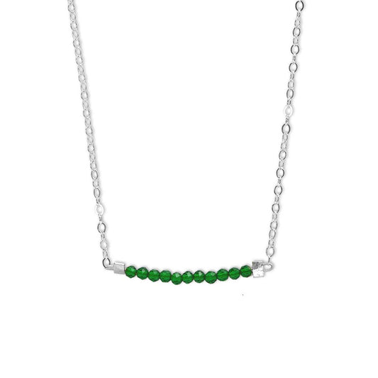 Eden Necklace - Silver and Emerald