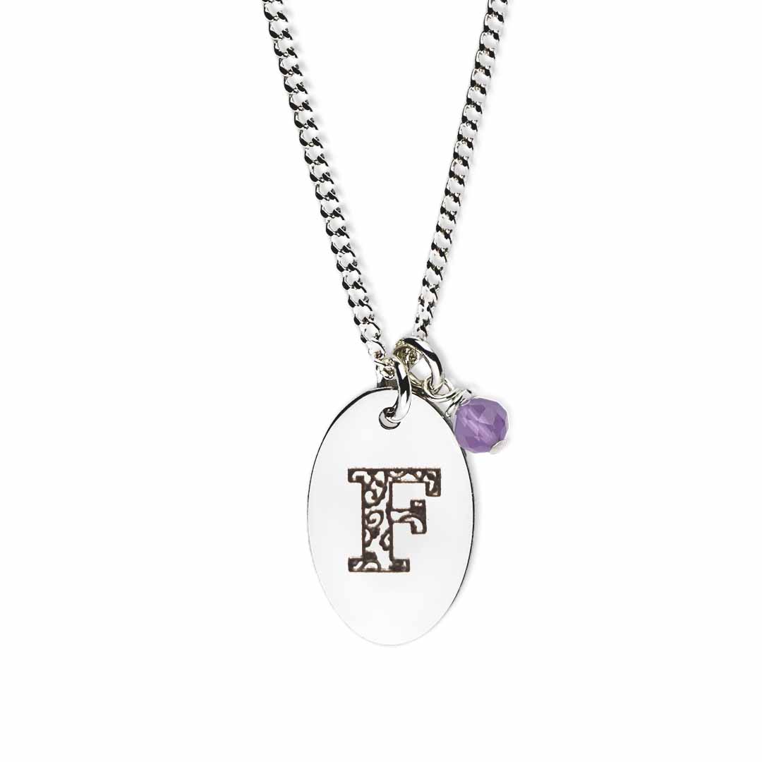 Birthstone-love-letter-f-silver amethyst