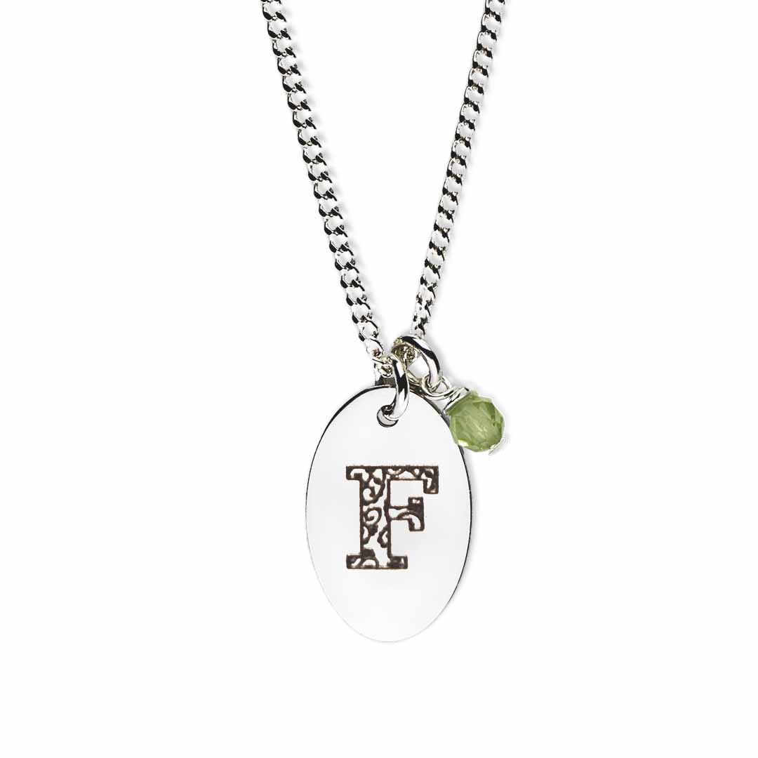 Birthstone-love-letter-f-silver peridot