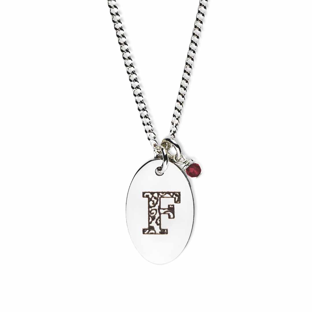 Birthstone-love-letter-f-silver ruby