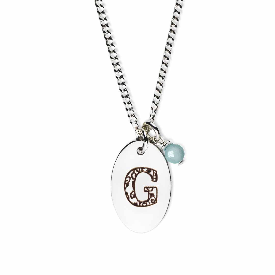 Birthstone-love-letter-g-silver aquamarine