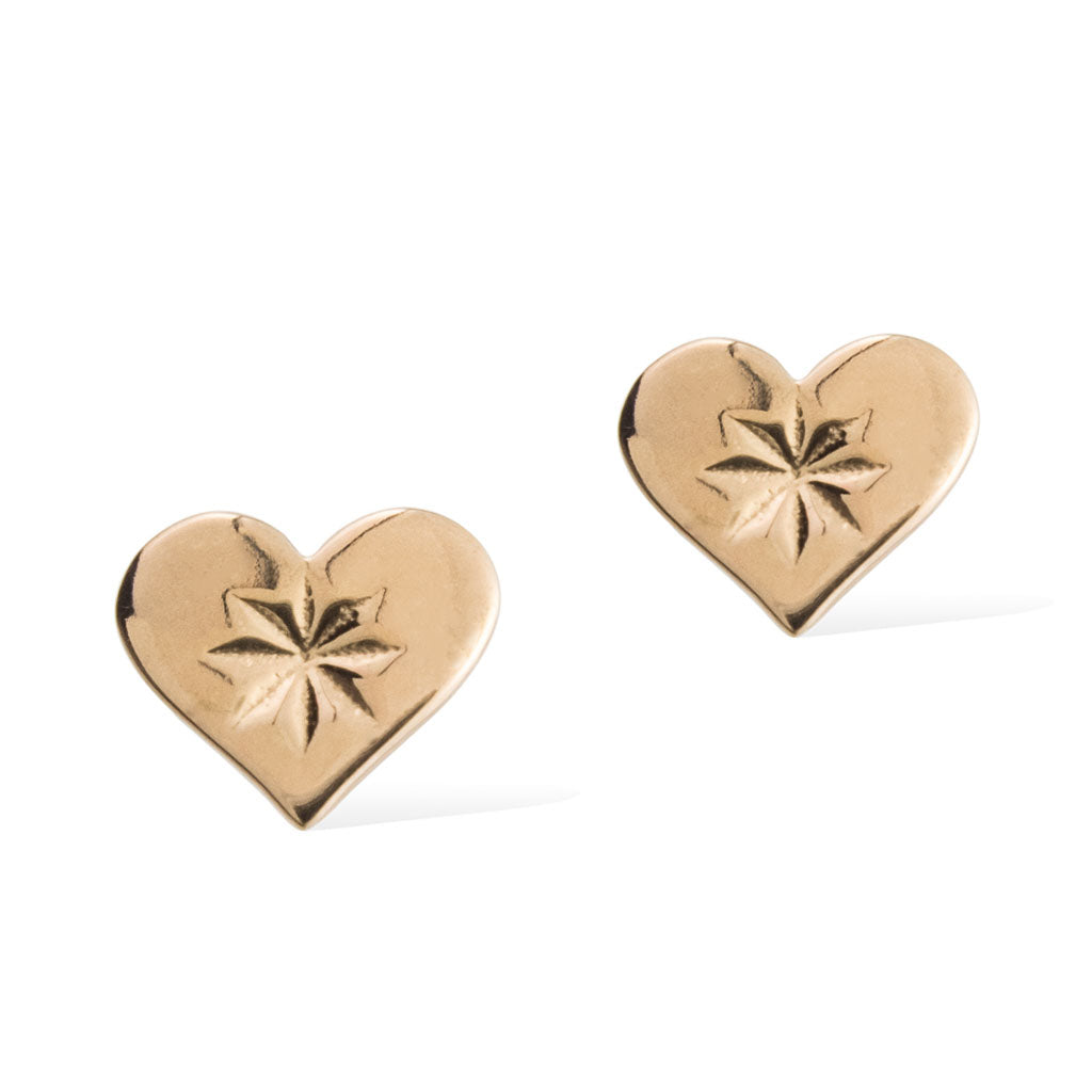 HEARTBEAT STUD EARRINGS -  Rose Gold