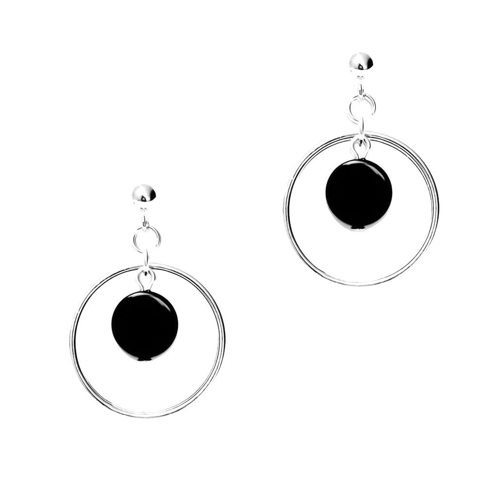 Halo Sunrise - Silver and Black Agate