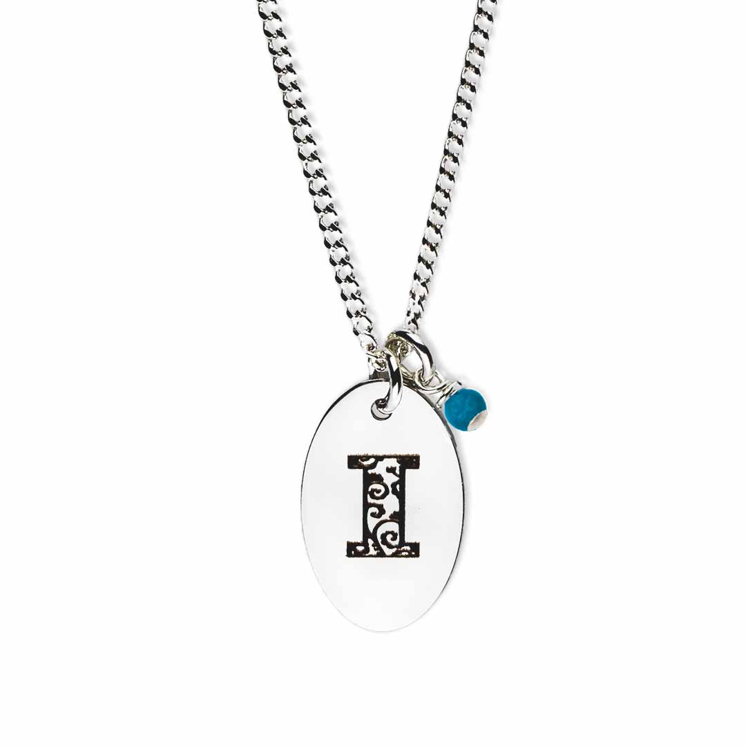 Birthstone-love-letter-i-silver turquoise
