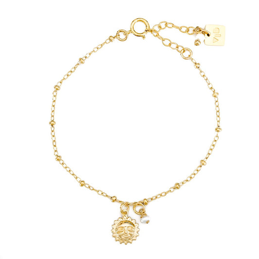 Impressions Sun Bracelet - Gold and Pearl
