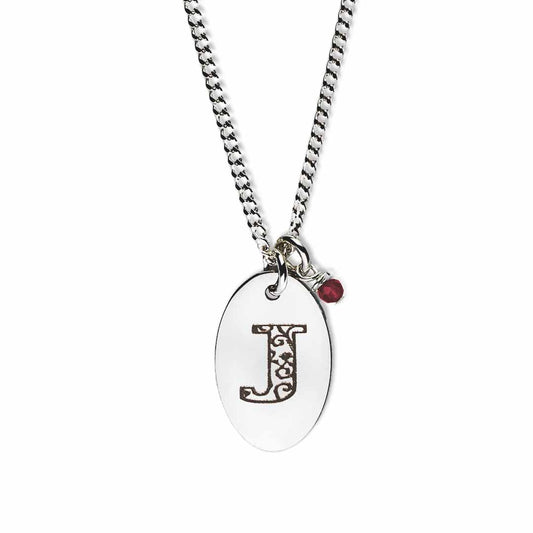 Birthstone-love-letter-j-silver ruby