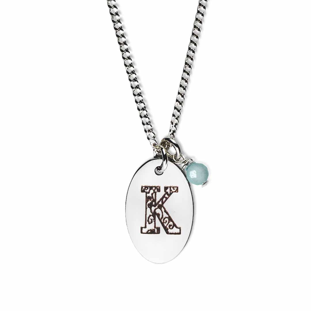 Birthstone-love-letter-k-silver aquamarine
