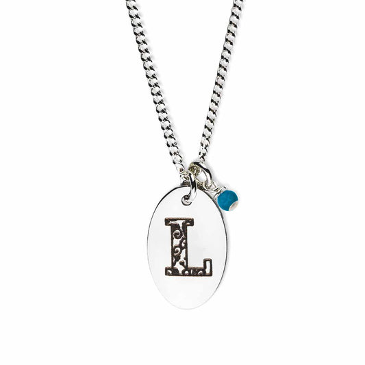 Birthstone-love-letter-l-silver turquoise