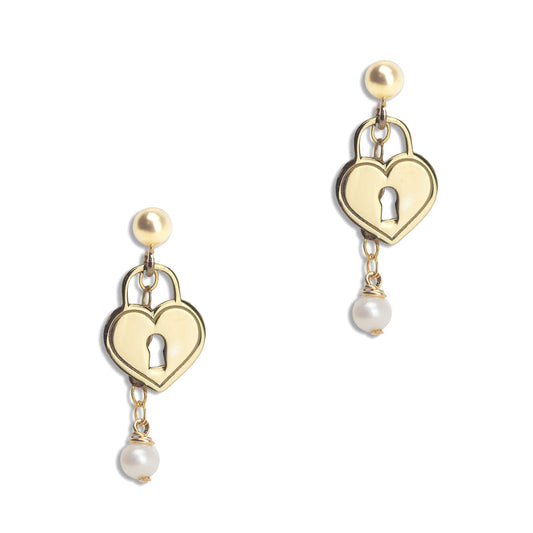 Love Locket Earrings - Gold
