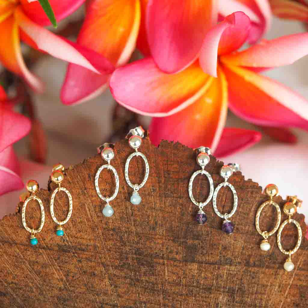 Orbit Earrings Gold Flatlay