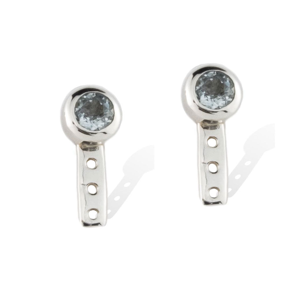 SOL LUNA EARRINGS - Sterling Silver with Aquamarine