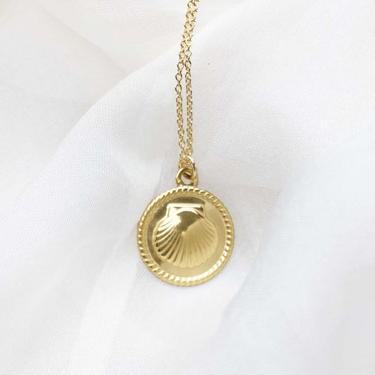 Seashore Mini Medallion Necklace – Gold
