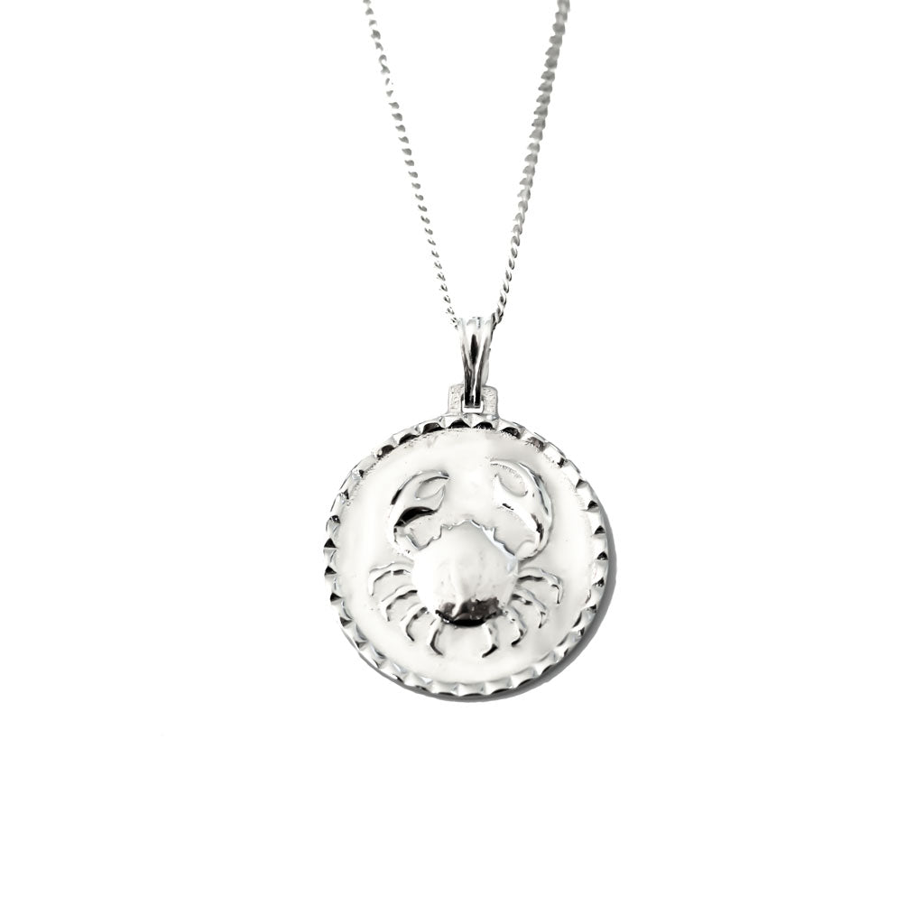 The Cancer star sign necklace pendant sterling silver jewellery