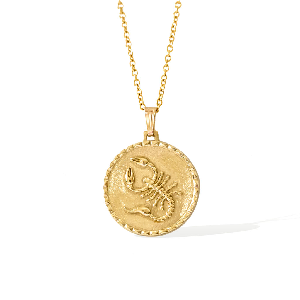 The Scorpio necklace pendant solid gold jewellery