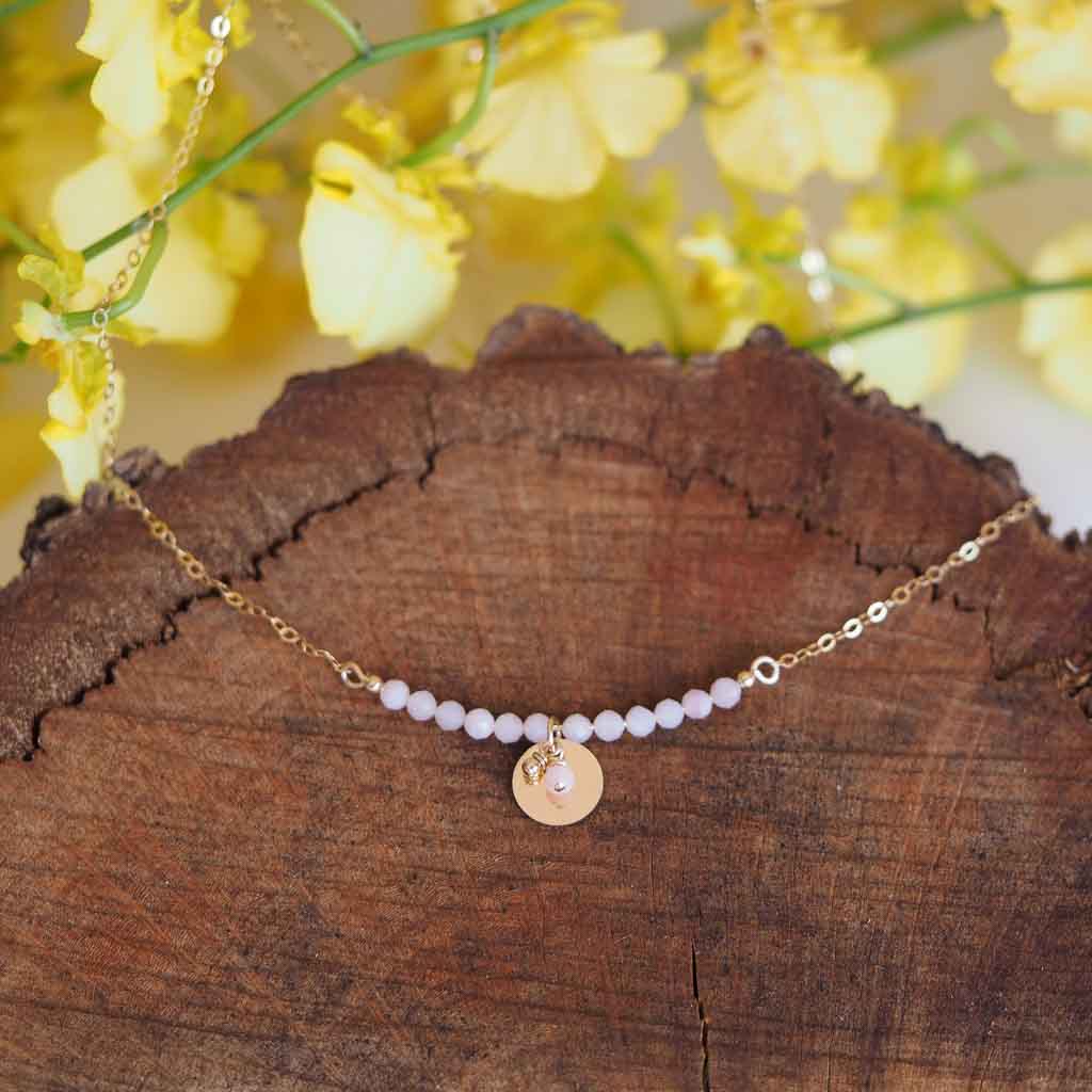 The-Aura-Necklace-Gold-and-Pink-Opal-flatlay