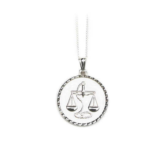 The Libra star sign necklace pendant sterling silver jewellery