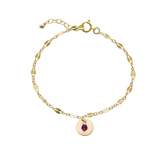 Unity Bracelet - Gold and Red Garnet