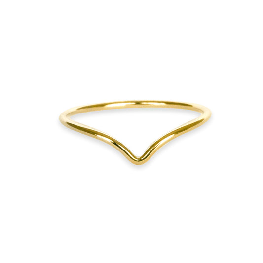 Wishbone Mini Ring - Gold