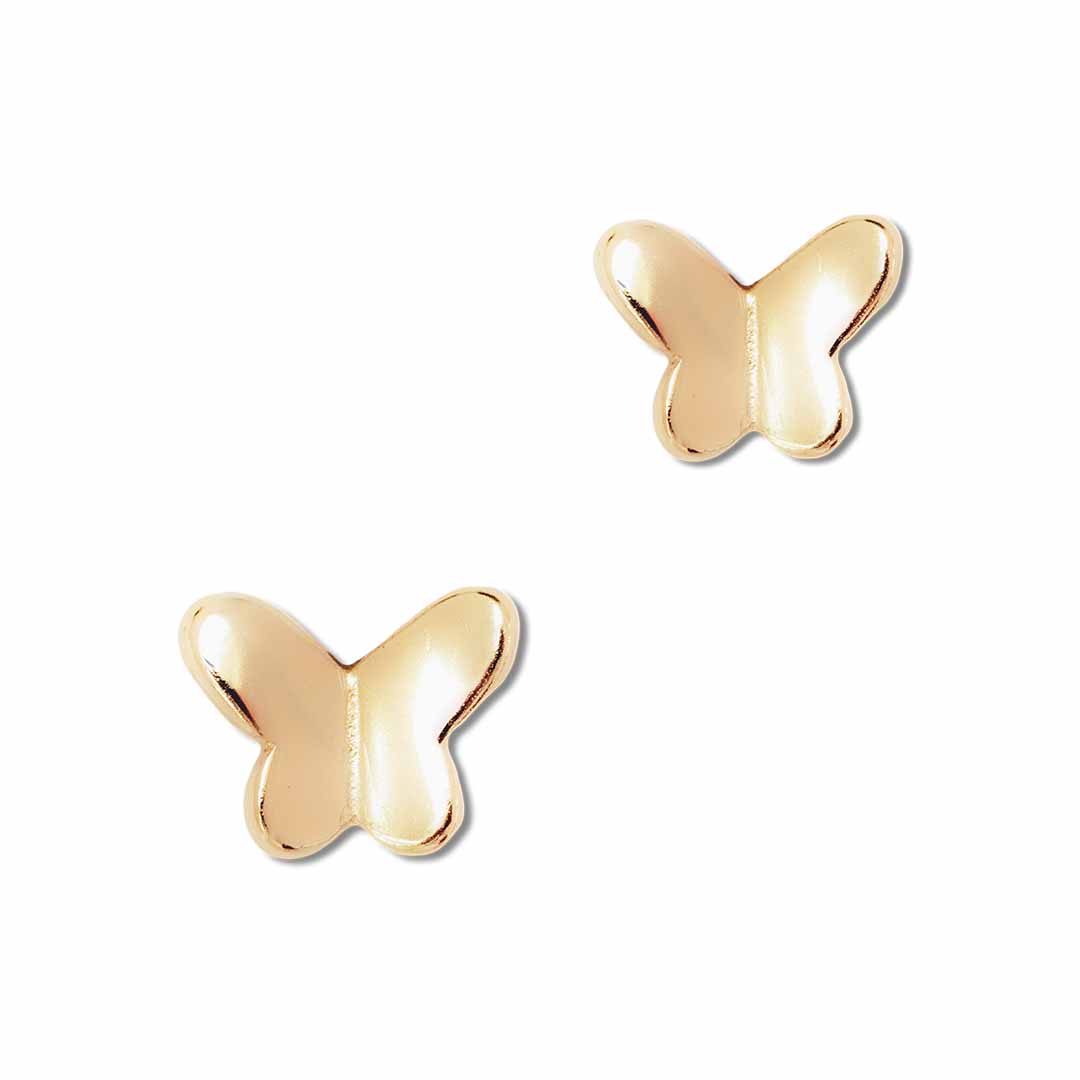 Butterfly Stud Earrings - Gold