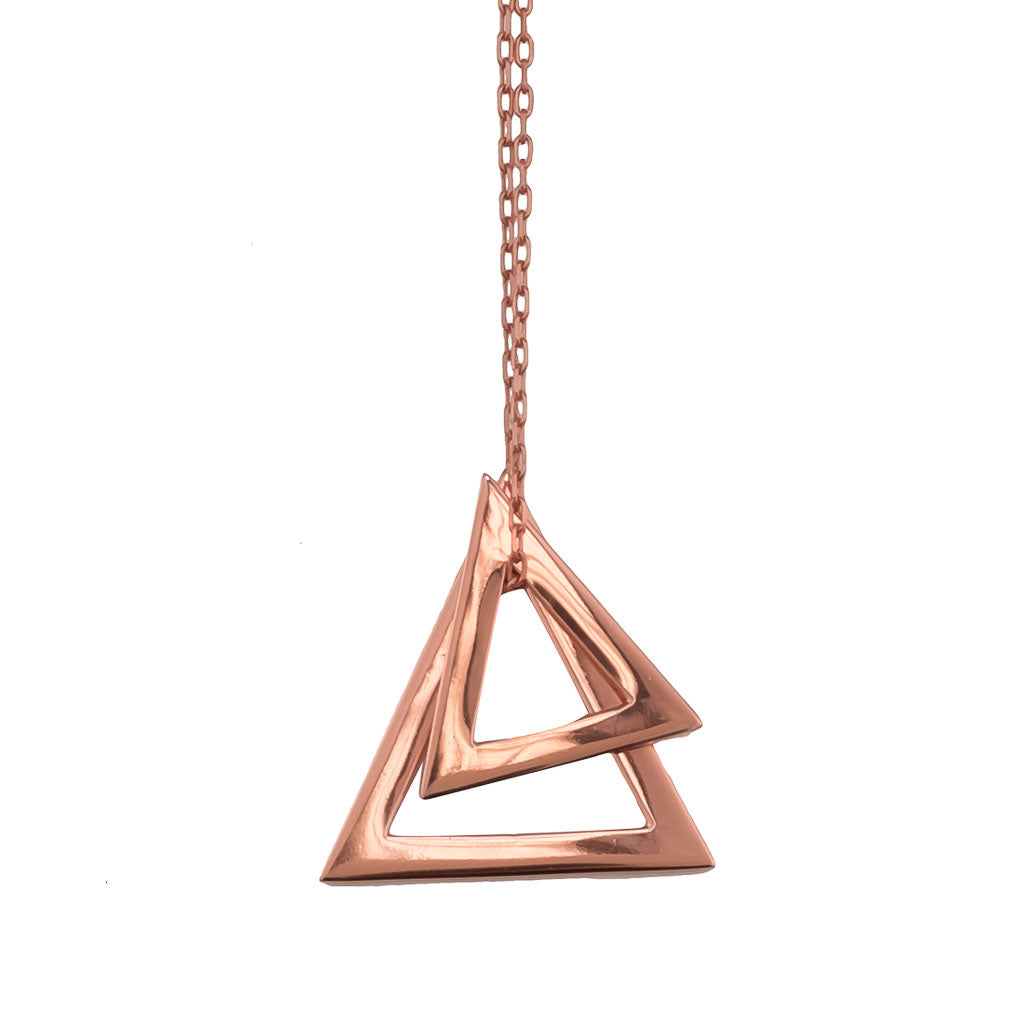 double-Deltaglyph pendant Rose Gold