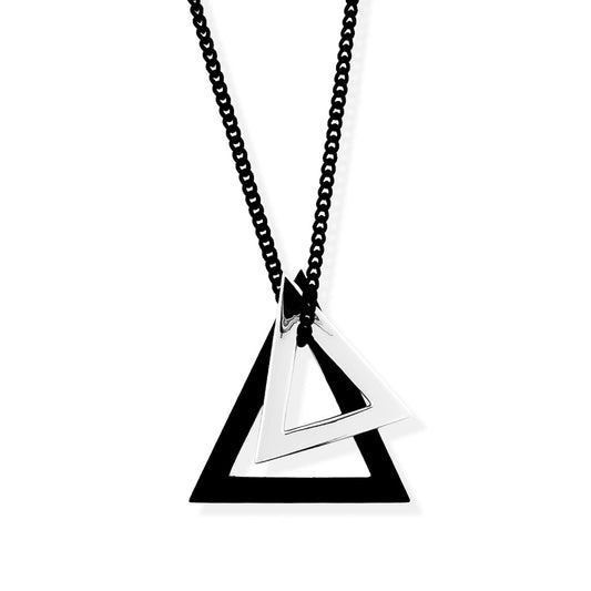 double-deltaglyph pendant black rhodium