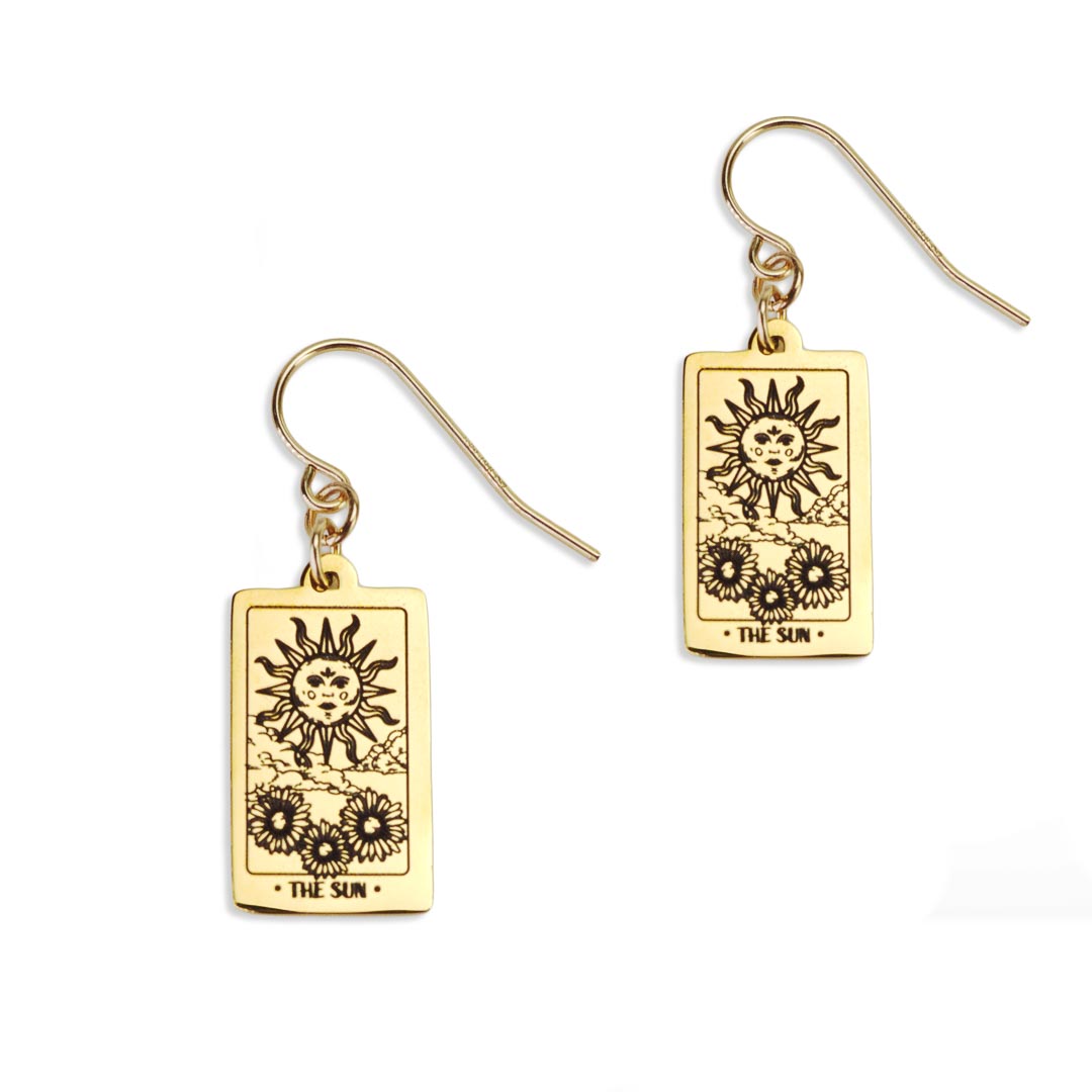 Sun Tarot Earrings 14K gold filled jewellery