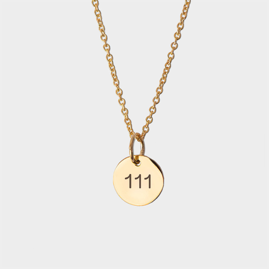 111 Angel Number Necklace - Gold