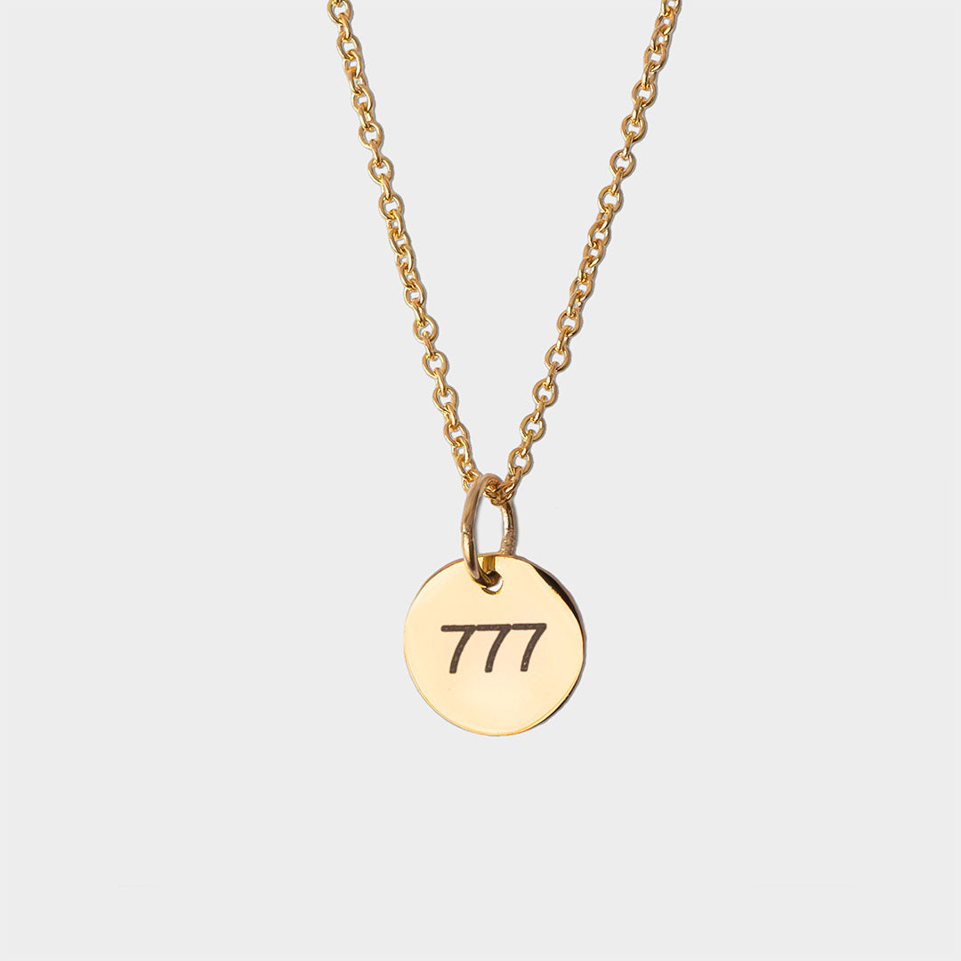 777 Angel Number Necklace - Gold