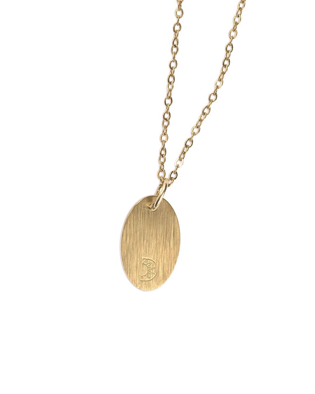 Bottlebrush Necklace - Gold back view with sixD logo
